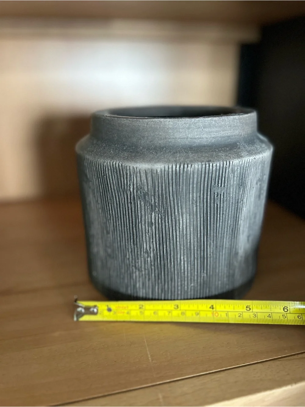 Better Homes And Gardens Textured Gray Ceramic Accent Vase